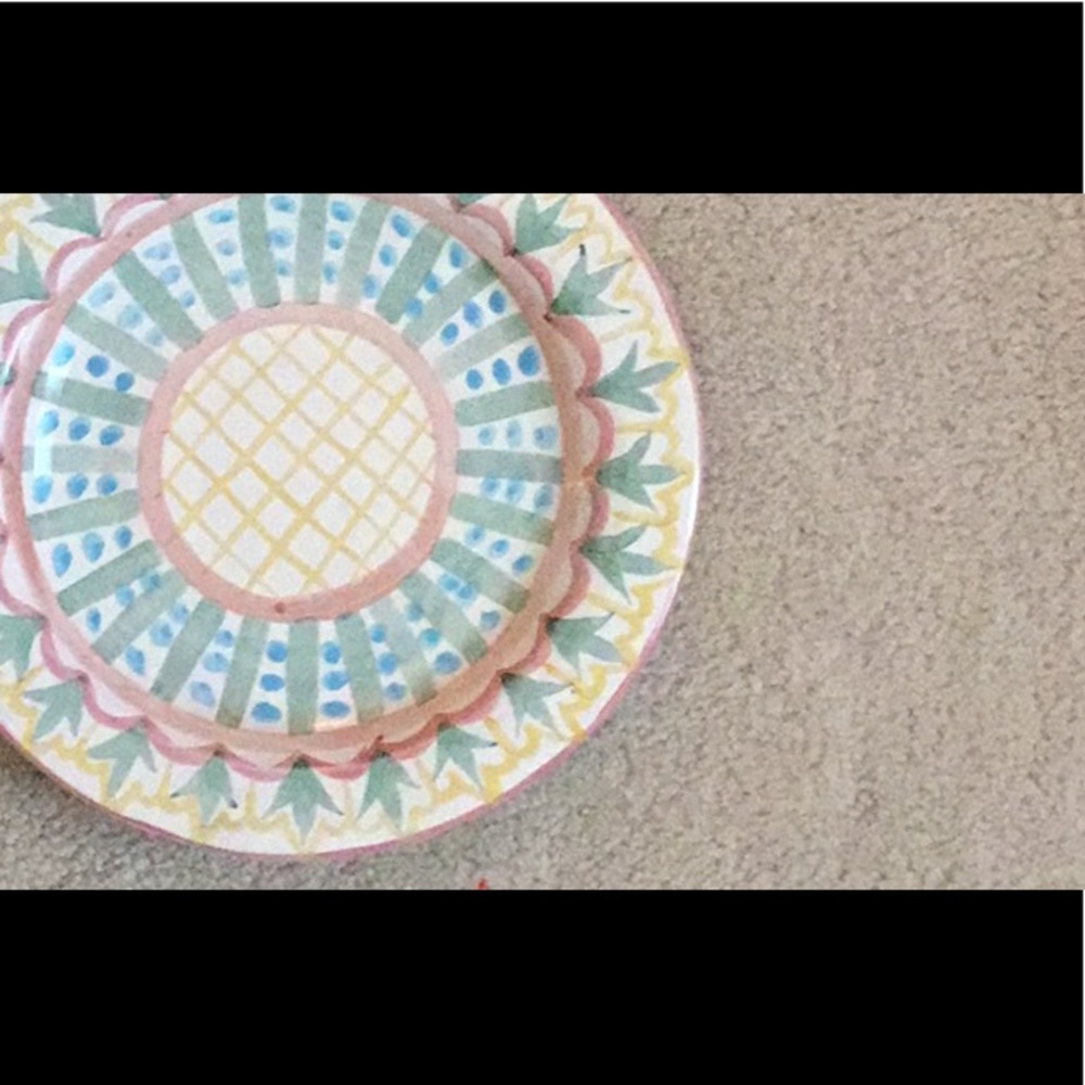 Retired Mackenzie Childs dinner plate.